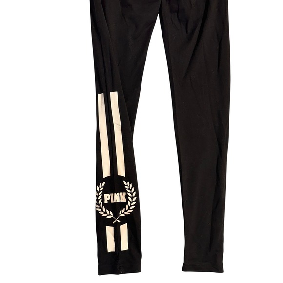 PINK Victoria Secret Yoga Leggings XS Black Hot Pink Activewear Athletic - Picture 6 of 6